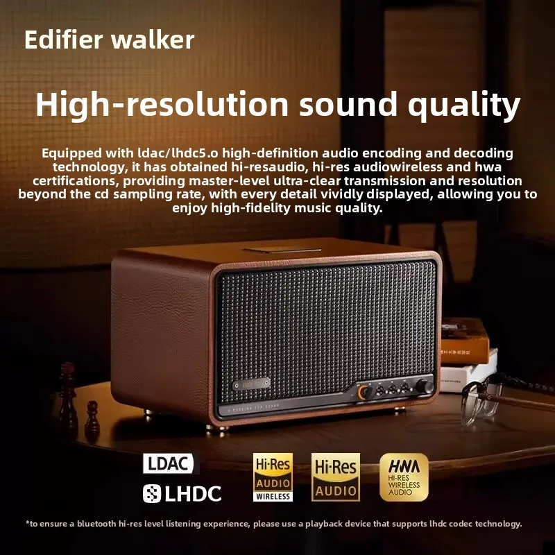 For Edifier S300 Bluetooth Speaker, 80W Desktop Speaker with Wooden Cabinet for Home