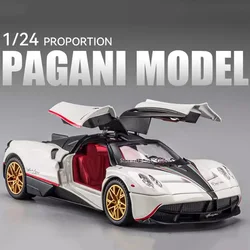 1:24 Pagani Huayra Dinastia Sport Car Model Toys Alloy Diecast Sound Light 4 Door Opened Racing Vehicle For Kids Gift Collection
