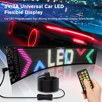 LED Matrix Pixel Panel APP Programmable USB 5V Car LED RGB Sign Flexible Screen Scrolling Message Display Board Bluetooth
