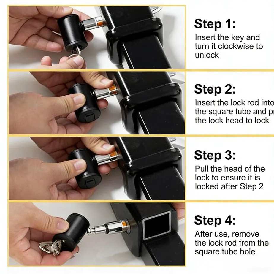 Trailer Lock 360° Rotating Lock Head 5/8