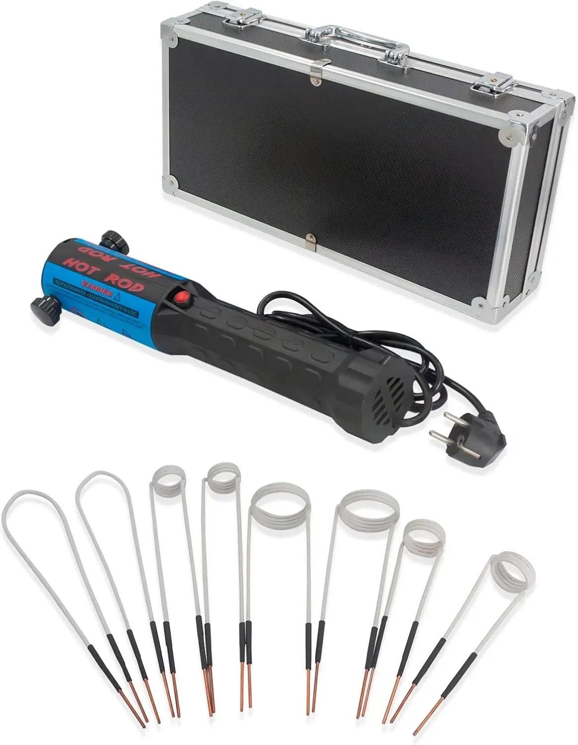 Handheld Induction Heater Bolt Removal with 8 Coils and Portable Storage Box