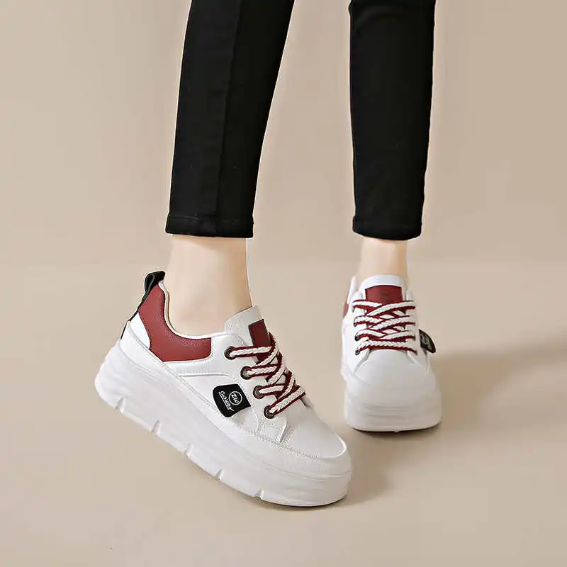 

Appearance Increases Natural Leather Green Sneakers Women Golf Tenis Sport Shoes Red Sapateni From China Resell Krasofka