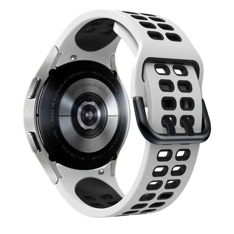 40/44mm Clássico duas cores silicone pulseira de substituição Macio respirável Para Samsung Galaxy Watch5/4 geração