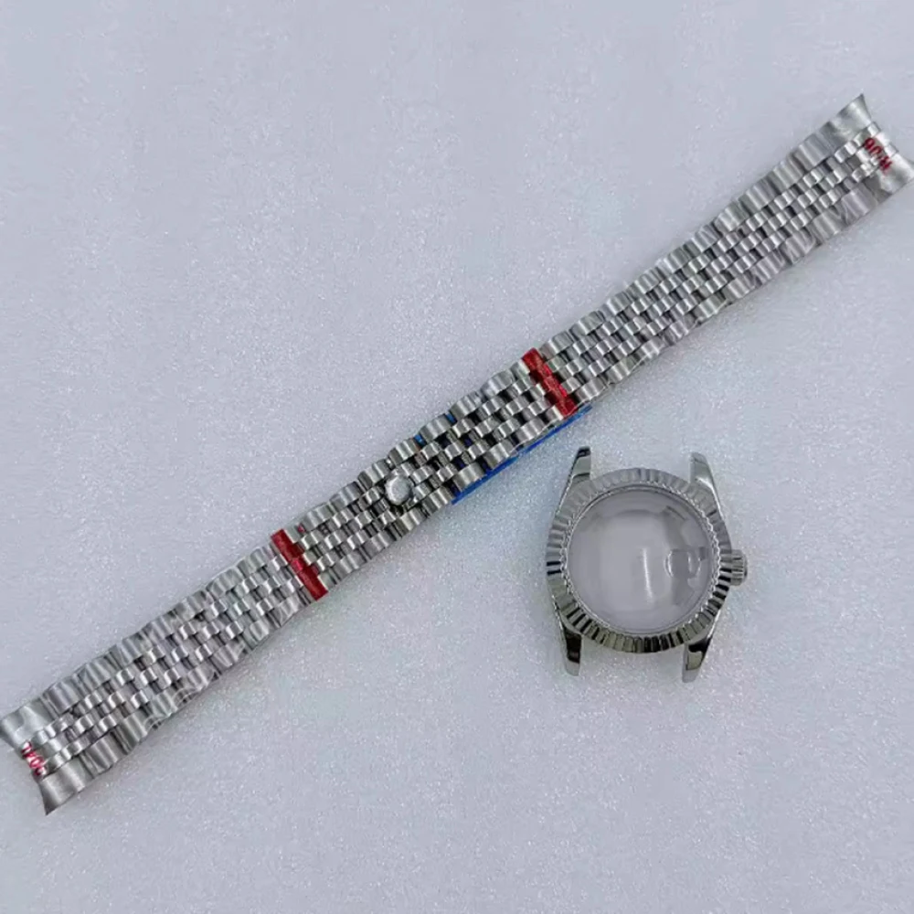 31mm Watch Case + Strap for NH05 Movement Women's Sapphire Glass Case NH05 Bracelet Watch Shell Cover Watchband Fit 24.5 mm Dial