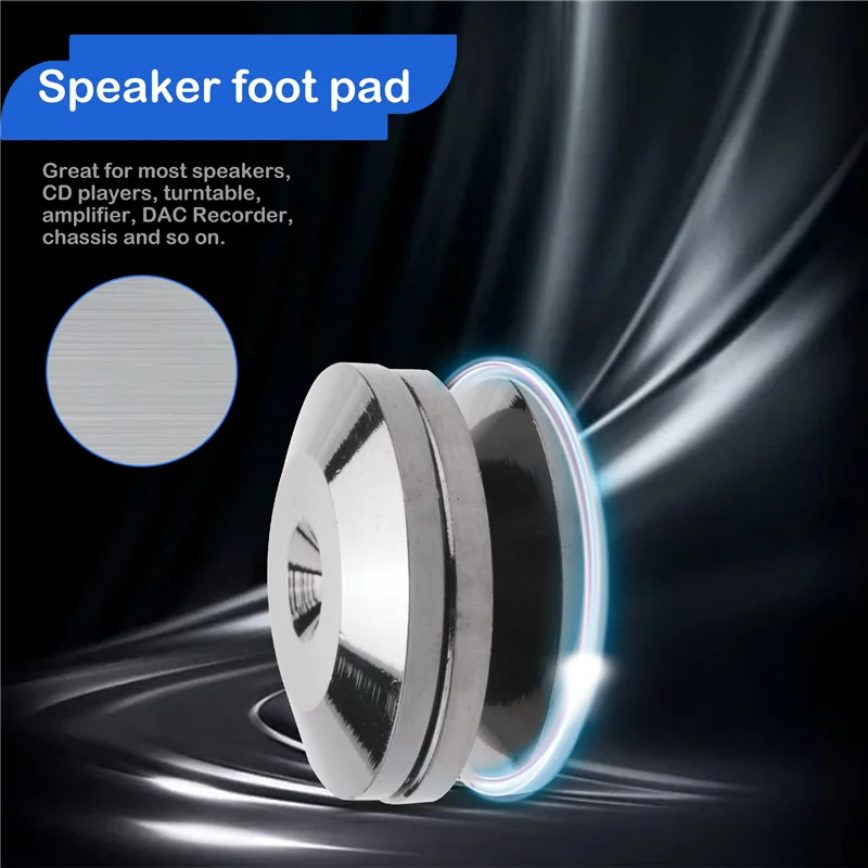 8PCS Metal Shockproof Foot Spikes Pads Stands Mats for Speakers CD Players Turntable Amplifier DAC Recorder Feet Pad