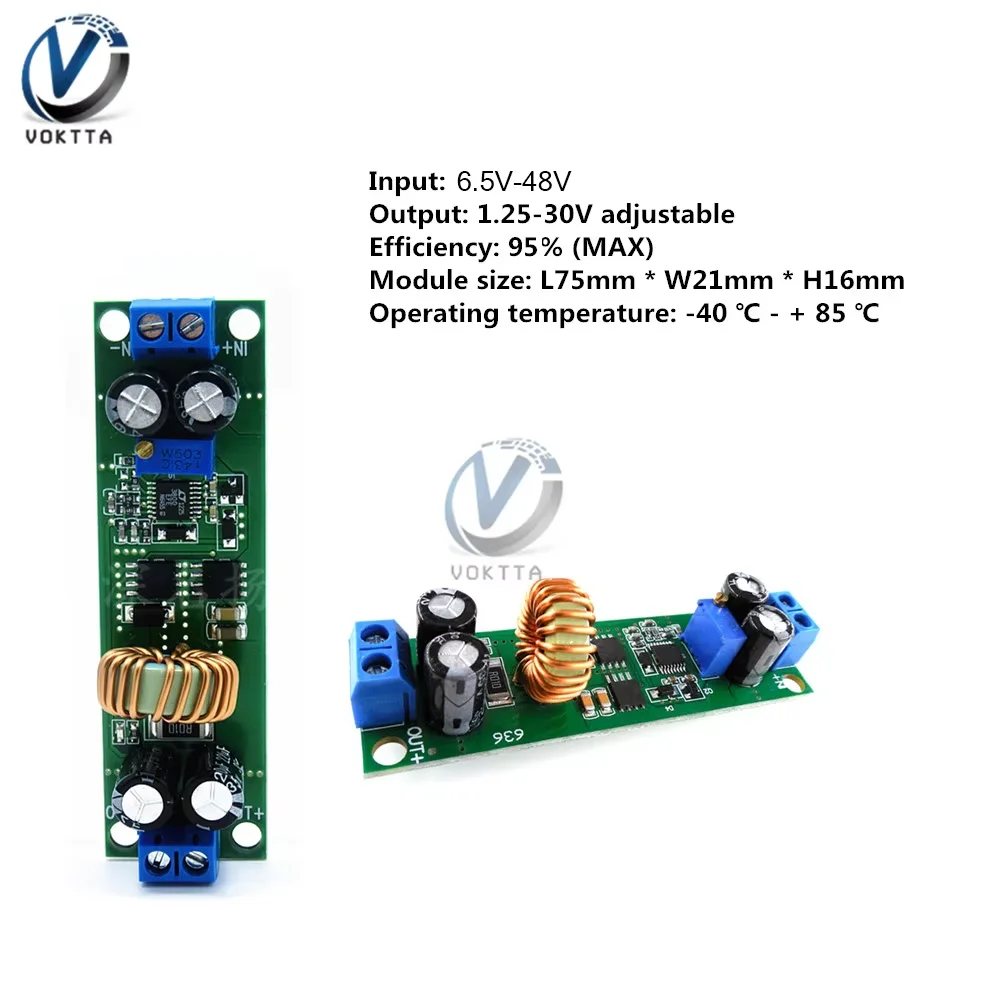Modulo step-down regolabile con rettifica sincrona DC-DC 48V Modulo scheda di espansione convertitore buck regolatore 5A regolabile