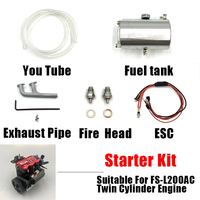 

TOYAN FS L200AC Twin Cylinder Engine Starter Kit Electronic Starter Kit