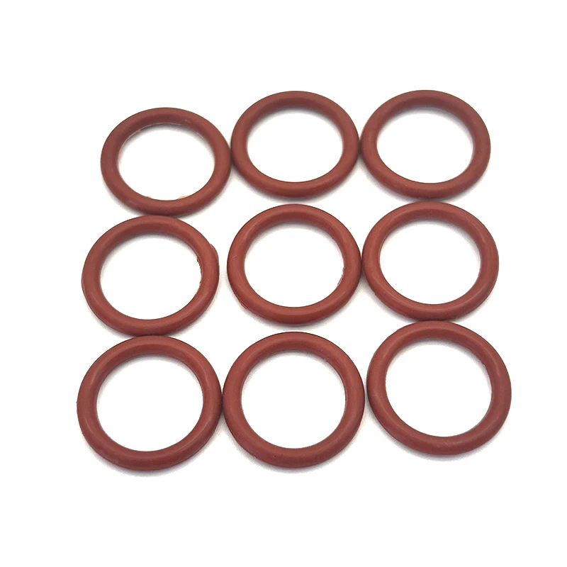 VMQ Food Grade Silicone Rode O-ring CS 1mm OD 4mm ~ 40mm Siliconen O-ring Pakking Rubber Hoge elastische ringafdichting O-type Pakking