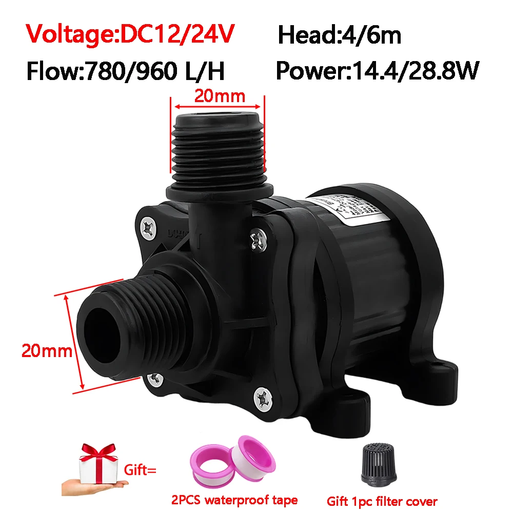 Small Silent Plumbing Water Cooling Circulating Pump DC12/24V G1/2