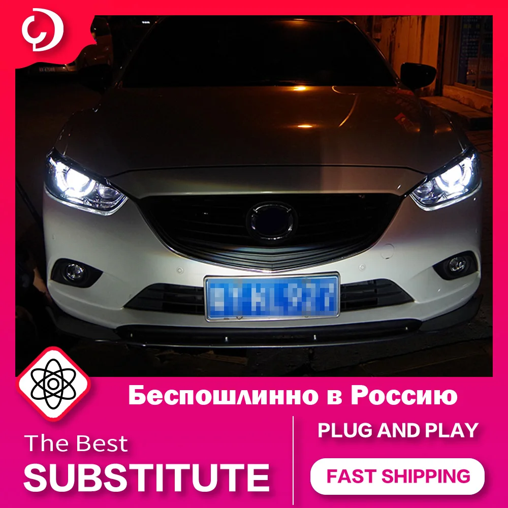 AKD Car Styling Headlights for Mazda 6 Atenza 2013-2016 LED Headlight DRL Head Lamp Led Projector Automotive Accessories