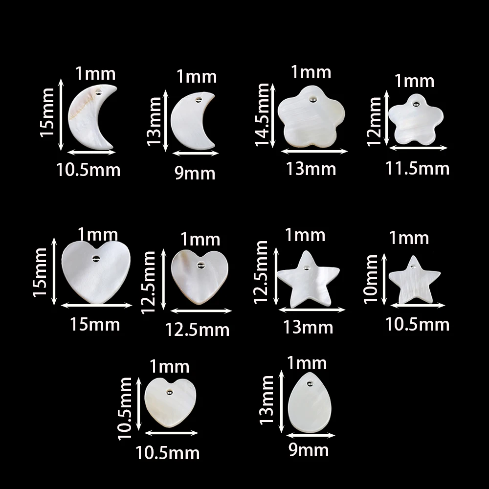 10Pcs Natural Shell Pearl Pendants Irregular Shell For DIY Necklace Bracelet Earrings Handmade Jewelry Making Supplies