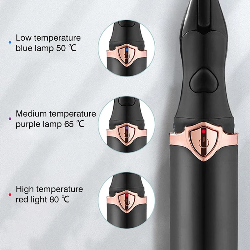 Alat Pengeriting Bulu Mata Dipanaskan 3 Mode Suhu Portabel Perlengkapan Kecantikan Pengeriting Bulu Mata Palsu Alami USB Elektronik