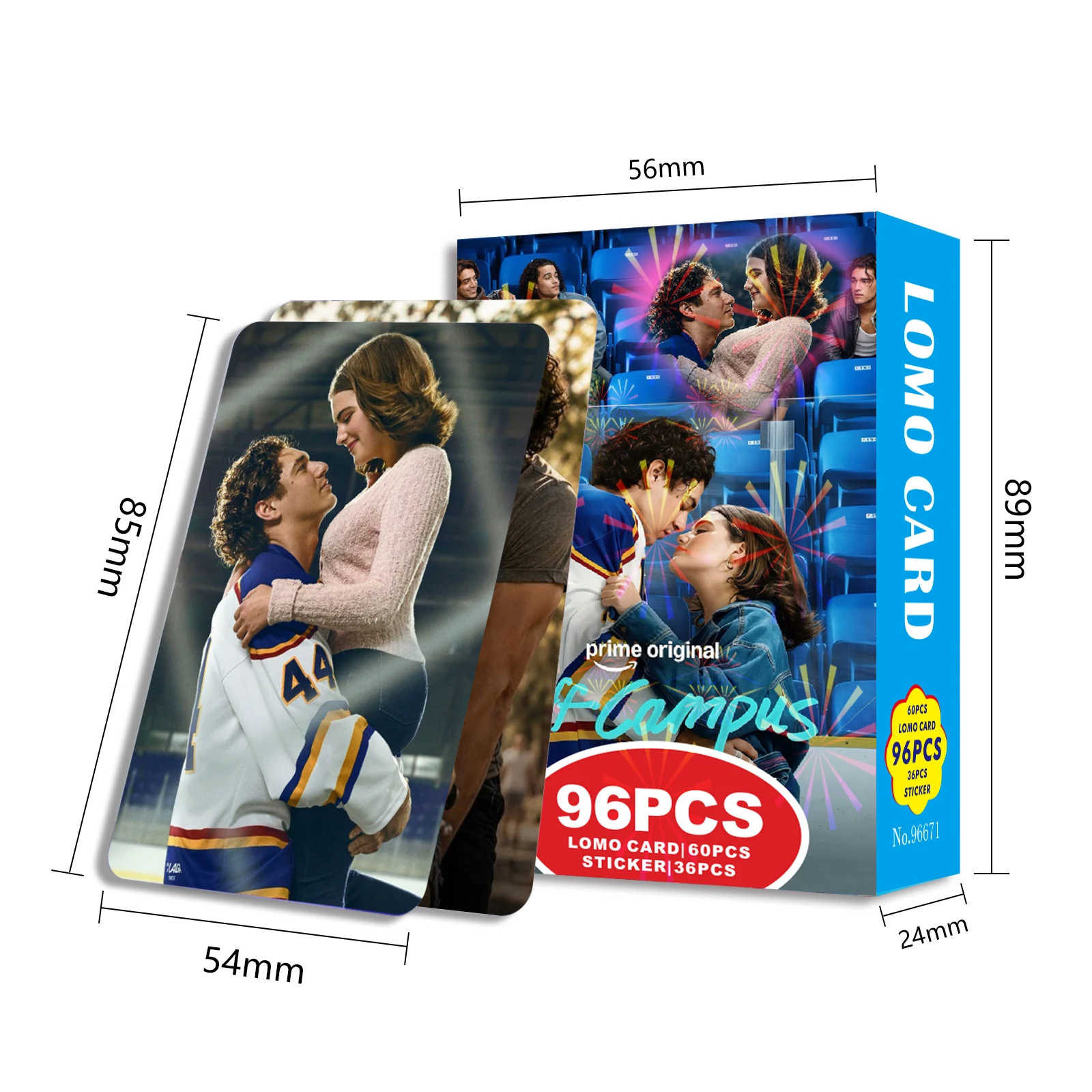 96PCS Off Campus LOMO Cards Stickers Set, Double-sided HD Printing TV Show Photo Cards & Waterproof Stickers, Collectible Cards