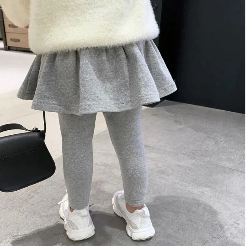 1-7Years Toddler Baby Skirts Leggings Kids Cotton Tights Pants for Girls Infant Velvet Pant 2 3 4 5