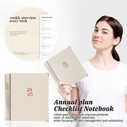 Durable 2024-2025 Planner Jul 2025 Academic Planner 2024-2025 2024-2025 Planner Weekly And Monthlya5tabs Hardcover Back Pocket