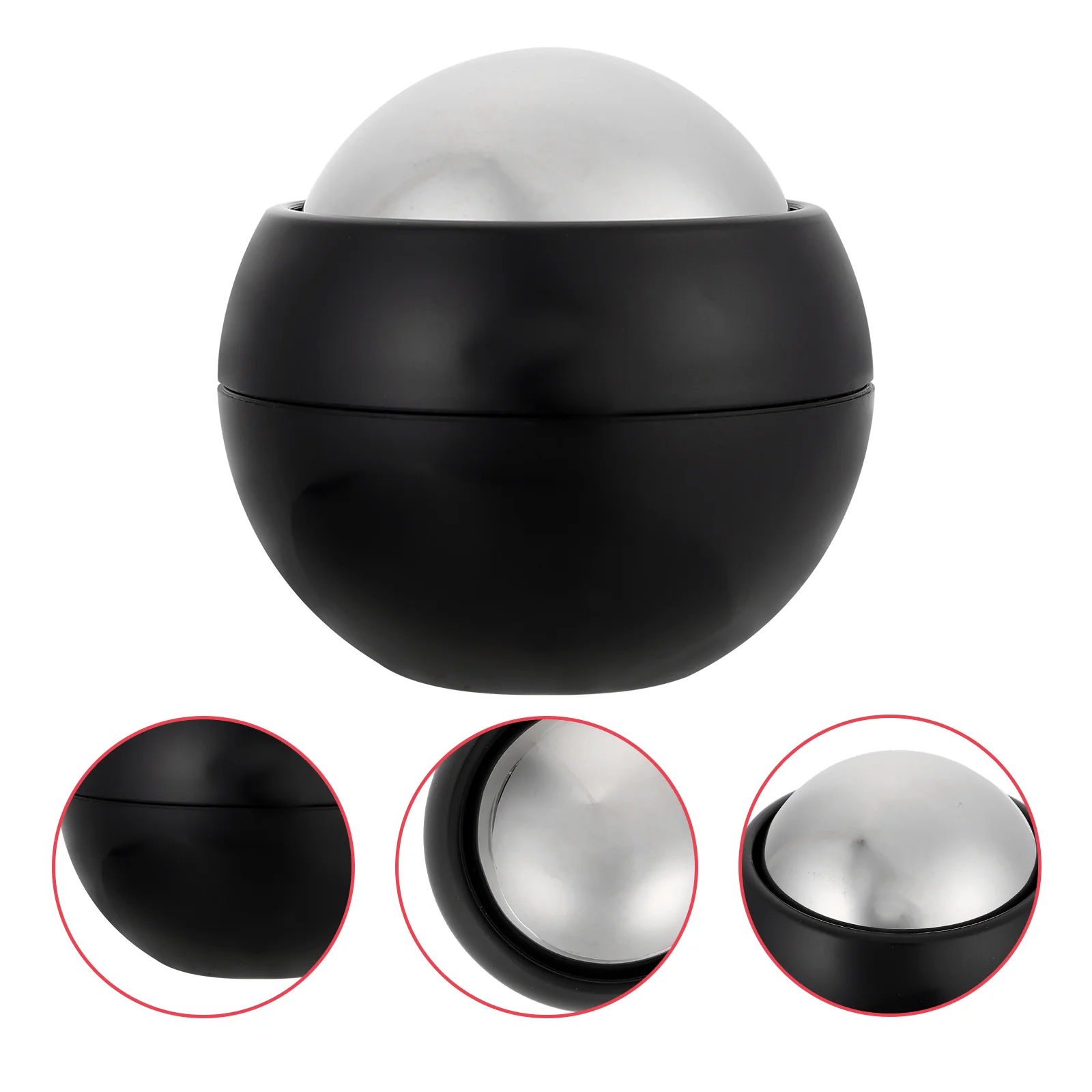 

Feet Massager Handheld Ball Muscle Relief Roller Sole of Foot 65x65x6cm Ice Therapy Black Cold Balls for Face Fitness