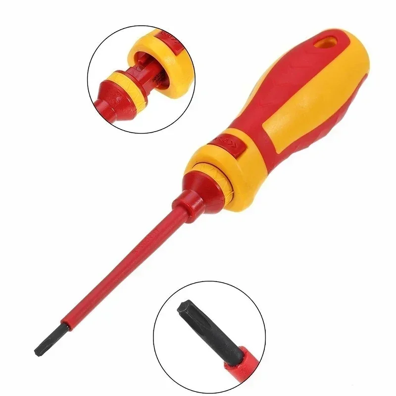 8/13PCS 1000V VDE Insulated Screwdriver Set Magnetic Slotted Bits for Electrical Repair Professional image 3
