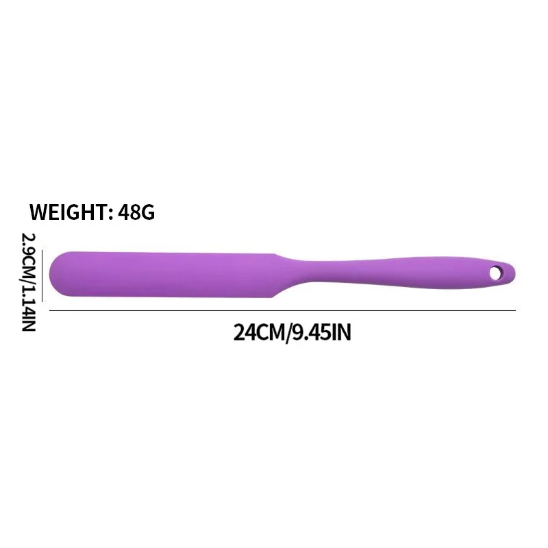 1 peça-espátula de silicone resistente ao calor, misturador de creme de bolo de alça longa, raspador de massa de cozimento, ferramenta de doces, acessórios de cozinha
