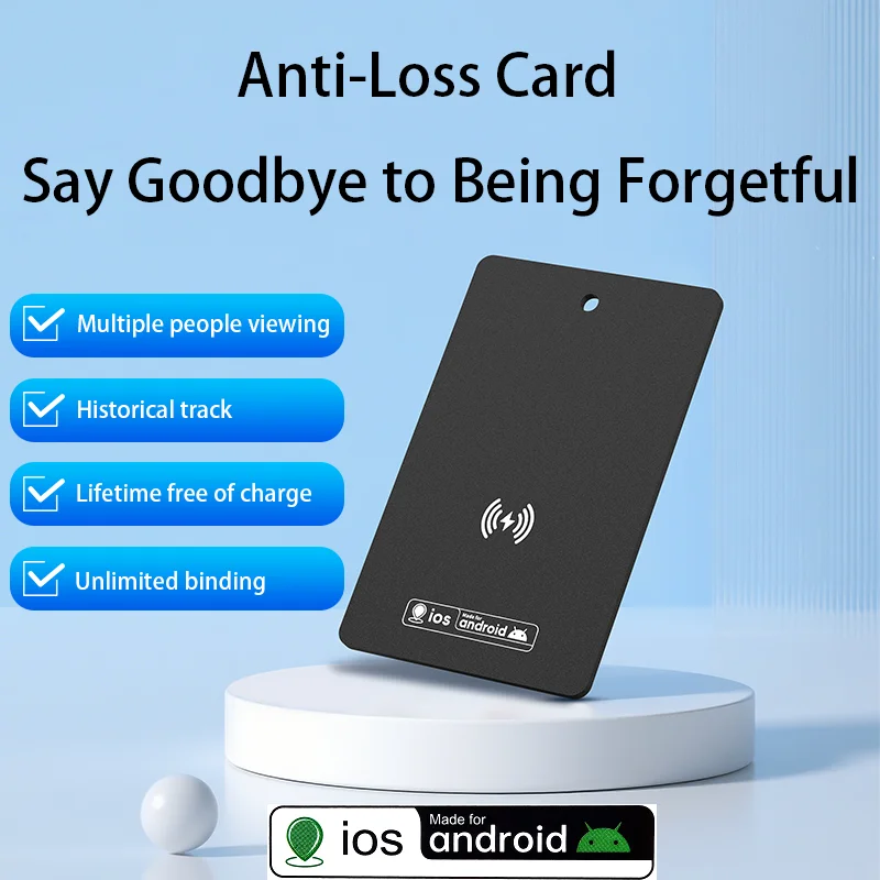 Global Positioning Tracker Card Locator Card Compatible with iOS and Android Mini Card Works SeekTag App 7 Days Historical Track
