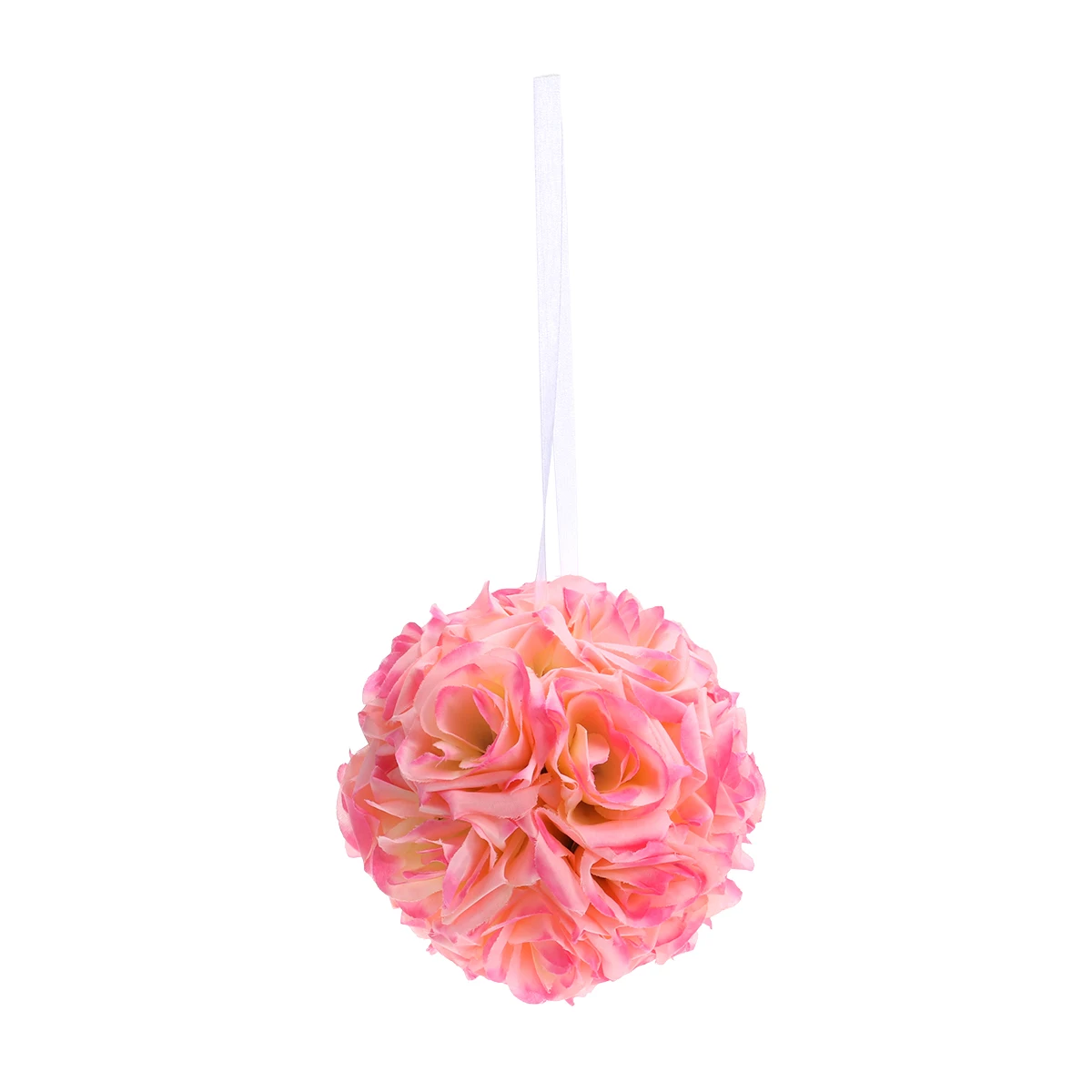 

Romantic Rose Flower Ball Deep Pink Round Delicate Bridal Wedding Party Floral Decor Artificial Wedding Flowers