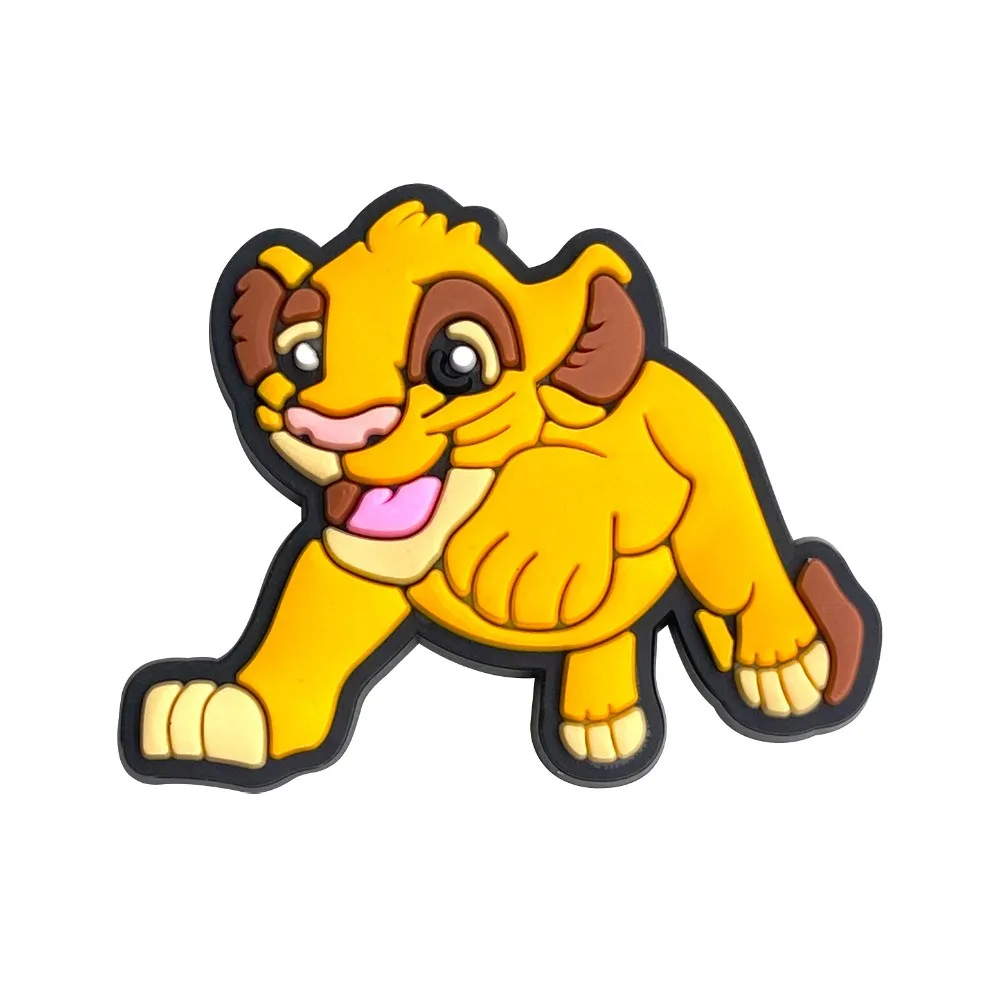 New 1PCS Shoe Charms Cartooon Lion DIY Anime Cute Animal Characters Decorate PVC Pins Accessories For Kid Boy Birthday Cool Gift image 6