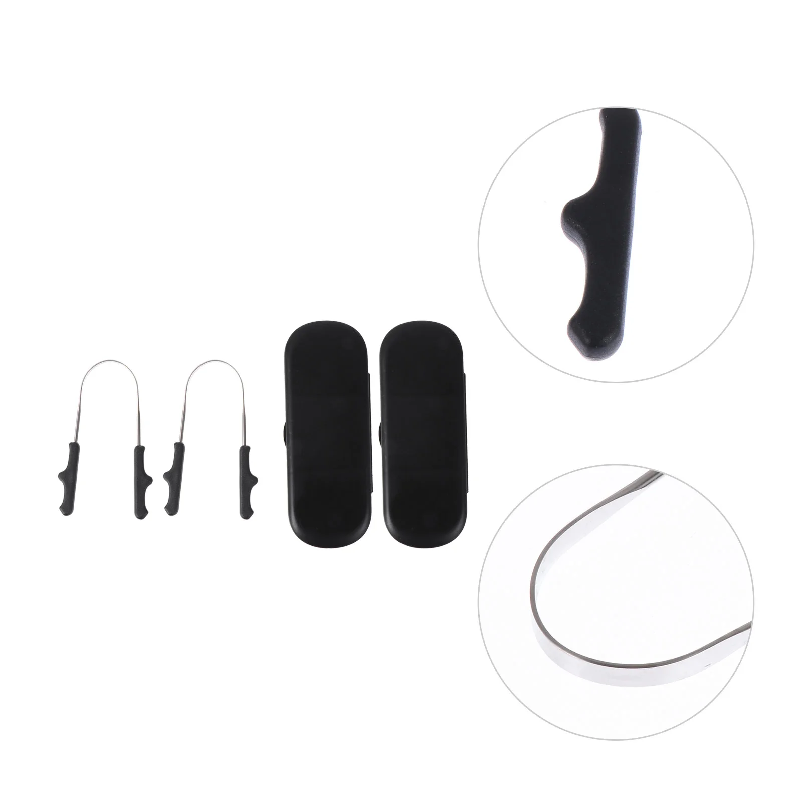 

Sets Black Stainless Steel U Shaped al Care Kits 2 Scrapers 2 Boxes Reusable Safe Easy Cleaning Prevent Bad