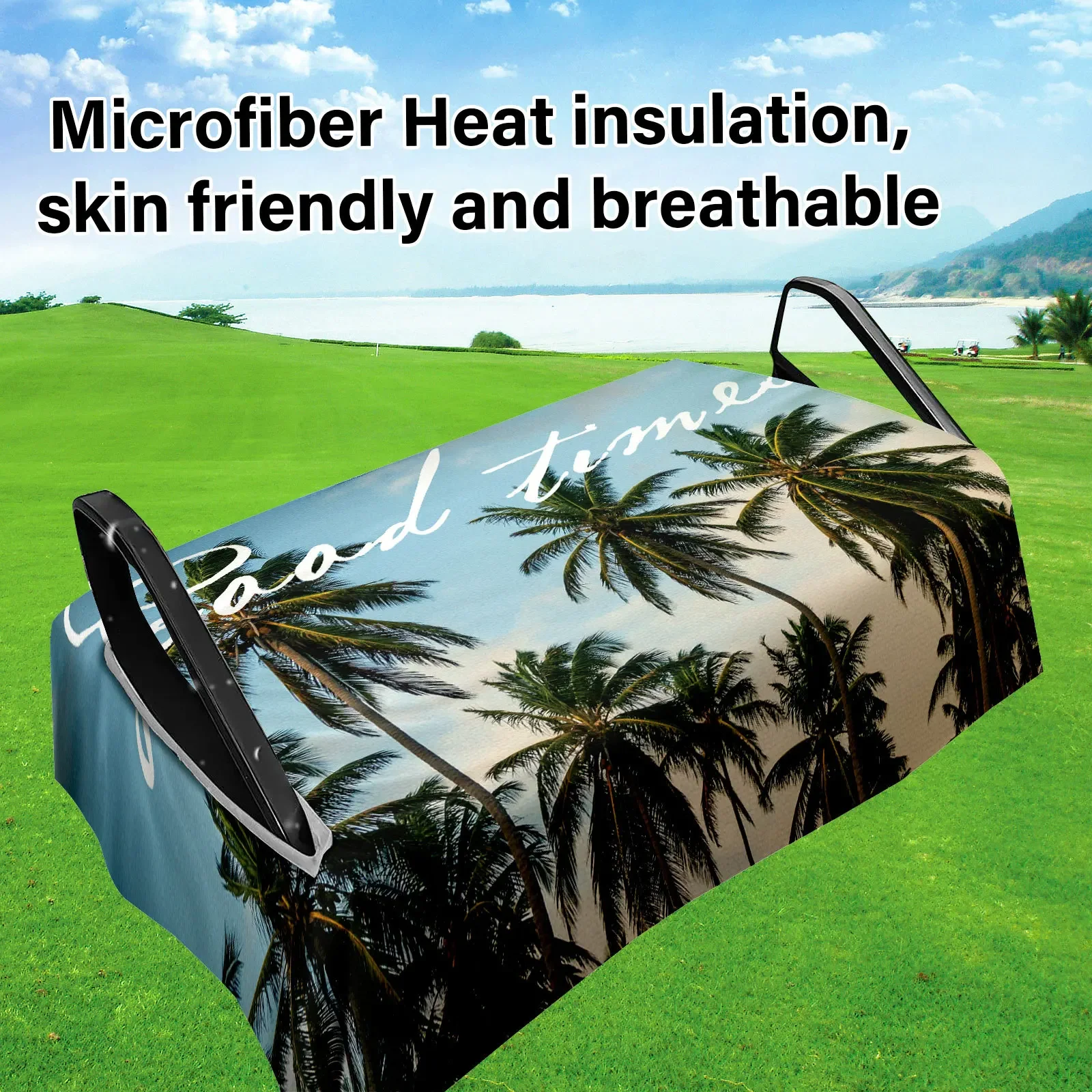 Custom Golf Cart Seat Cover Soft Microfiber Golf Cart Seat Towel Breathable Golf Cart Seat Blanket Covers for Most Golf Carts