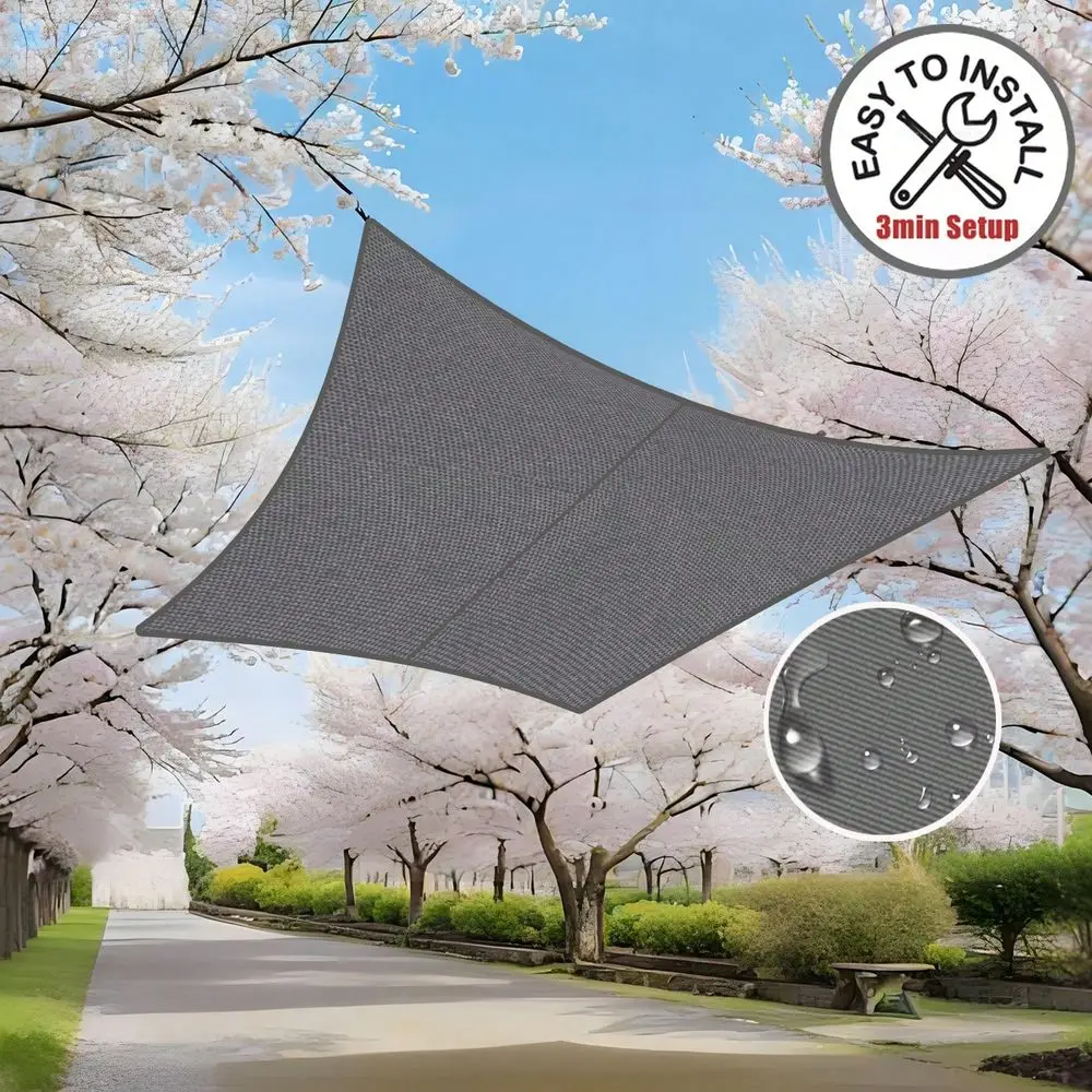 

Waterproof Sun Shade Sail, Canopy Tarpaulin Cover For Patio Garden Yard Beach Camping, UV Block Sunshade Awning For Porch Balco