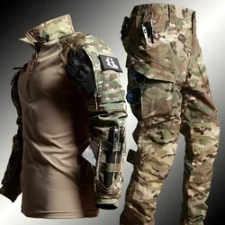 Tactical Frog Suit Men Clothes Paintball 2 Pieces Sets Assault Shirts Special Uniform Pants