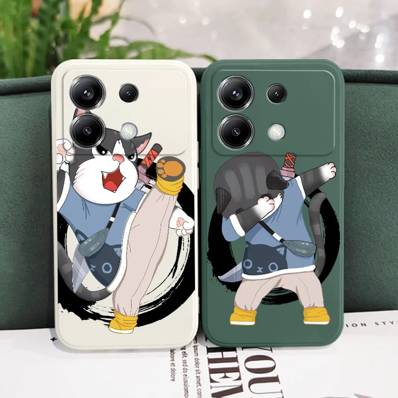 Xiaomi用カンフーシリコンケース,poco x6 f6 m6 m5 m5s f5 x5 f4 x4 m4 f3 m3 x3 pro 4g 5g gt
