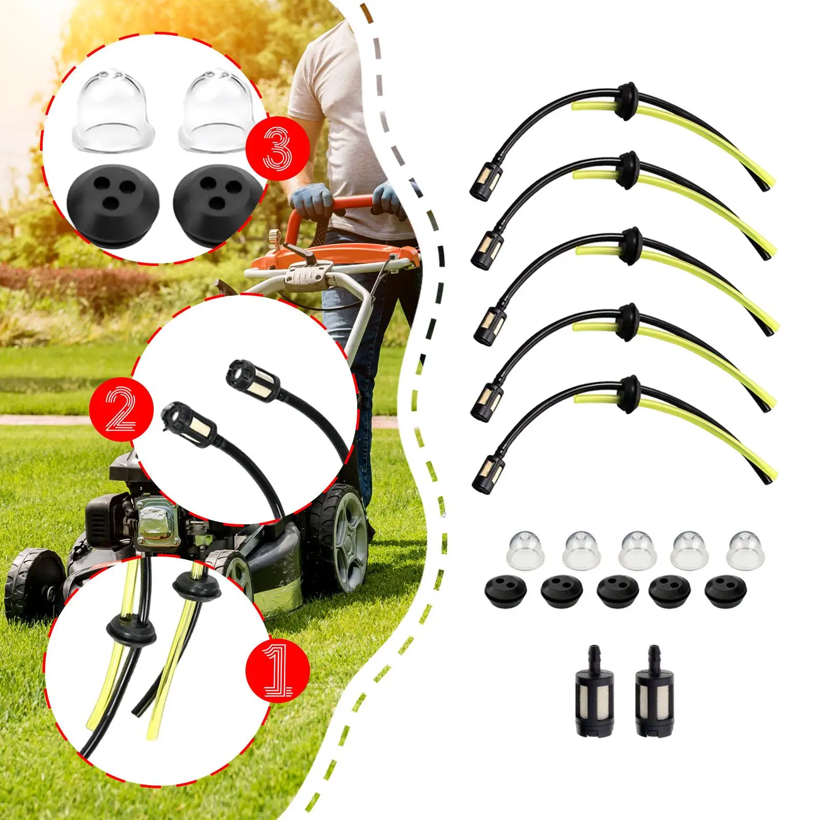 

17x Fuels Lines Fuels Hoses for Garden Power Tools Brush Cutter Grass Trimmer