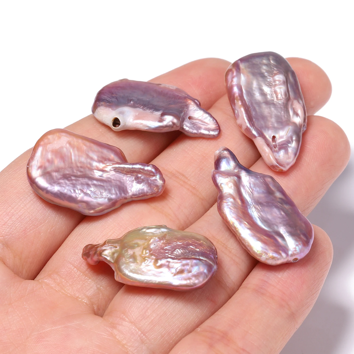 15x23mm Baroque Purple Freshwater Pearl Beads Irregular Square Pearls Beads For Jewelry Making Women Handmade Bracelets Necklace