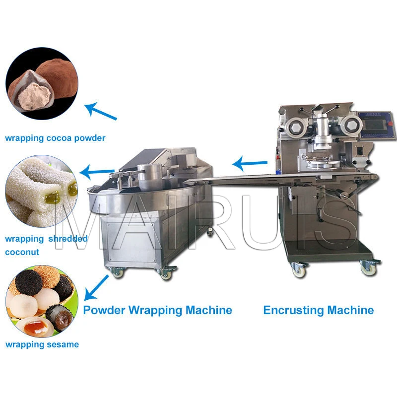 آلة صنع كرات الأرز الدبق الأوتوماتيكية ، آلة صنع الكبة ، تشكيل المغلف ، موتشي الآيس كريم