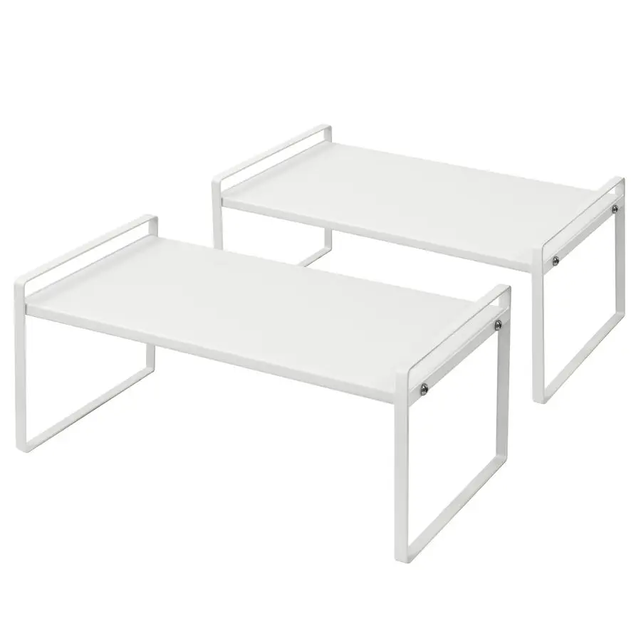 

2Pack Cabinet Shelves Stackable Shelf Organizer Rack Riser for Kitchen Cabinet Pantry Cupboard Counter Countertop Home Organizat