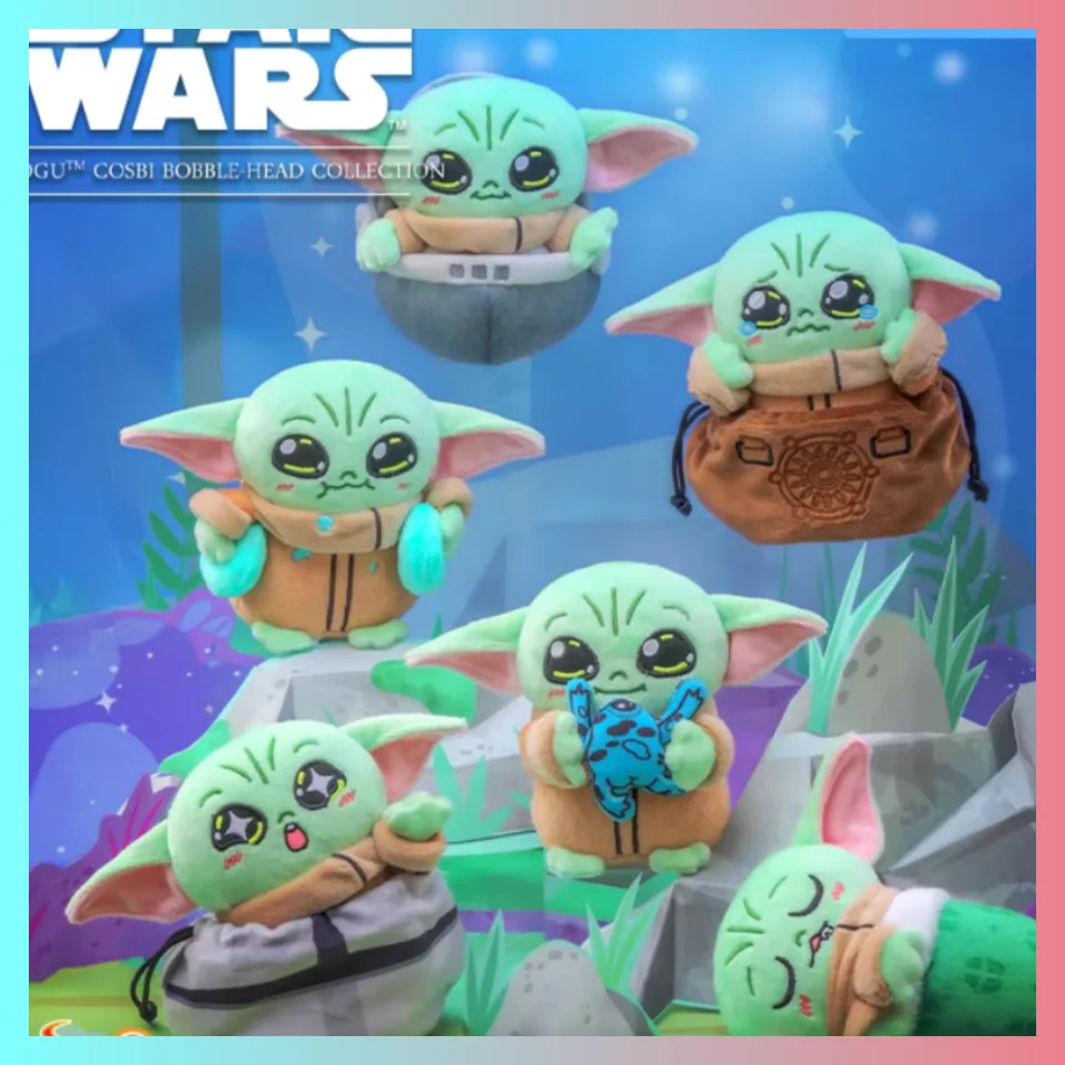 Hottoys Cosbi Star War Grogu llavero figura-Mini colección muñeca colgante caja ciega peluche sorpresa regalo juguete para Fans