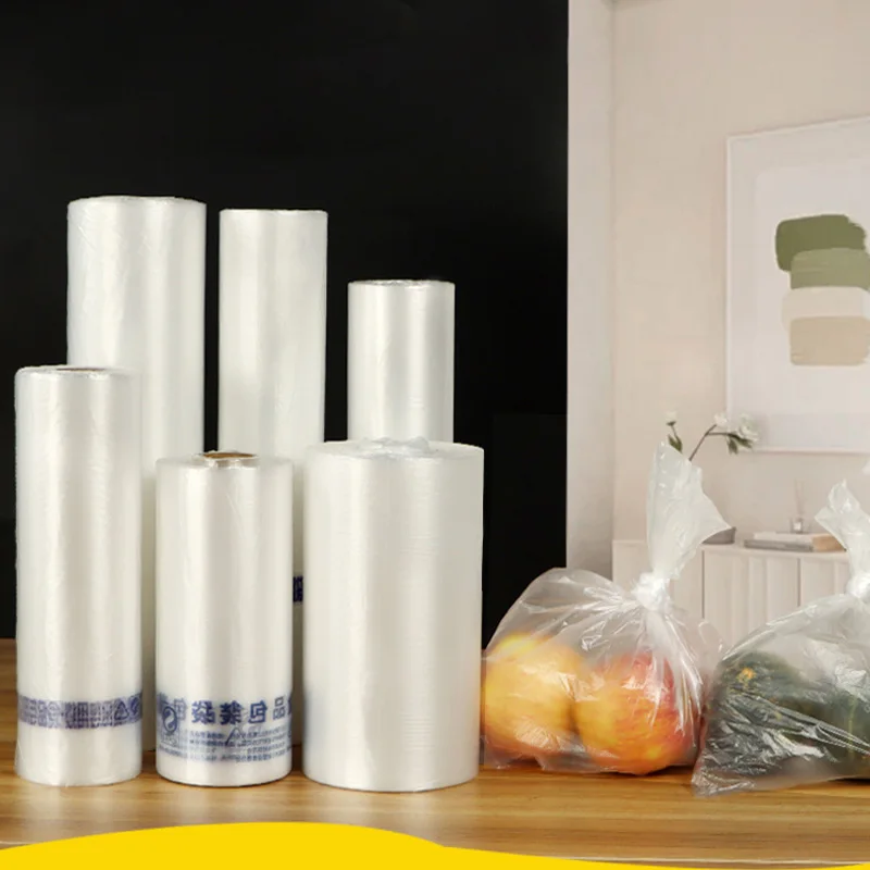 

Eco-Friendly Food Fresh Keeping Bag 800g Large Roll Fresh Keeping Bags for Kitchen, Freezer,Tear-up Supermarket Roll-up Bags