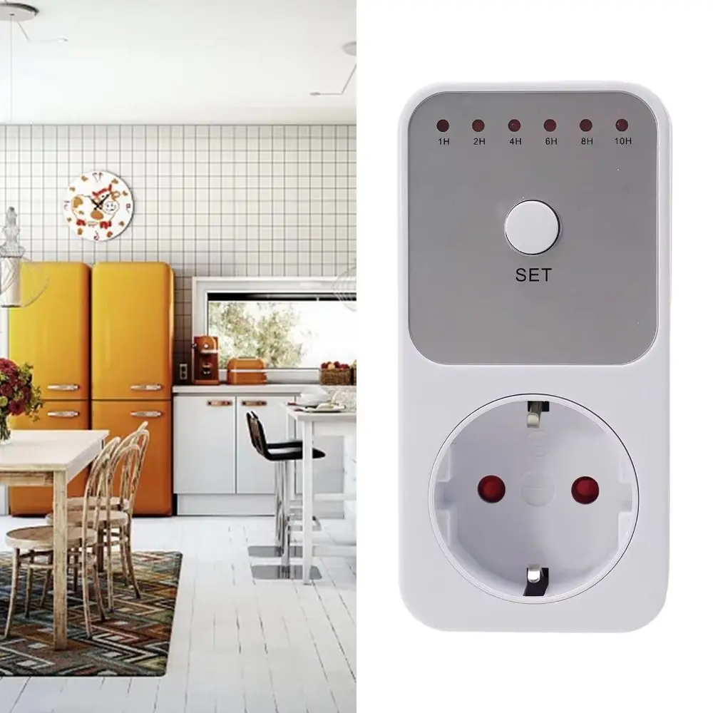 Countdown Time Electronic Wattmeter Socket Convenient 10Hr Timer Switch Fast Connection Plug-in Setting Switch Timer Household