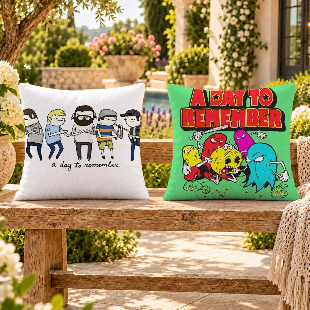 Band Post-Hardcore A Day to Remember Cushion Cover Soft Plush Throw Pillow Cover Washable Sofa Bed Patio Chair Home Decor