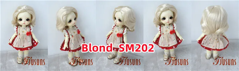 JD338 4-5' 5-6' 6-7' 7-8' 8-9' 9-10' Retro Monroe Wave Synthetic Mohair Doll Wigs 1/8 1/6 1/4 1/3 MSD SD DOD Blythes BJD Hair