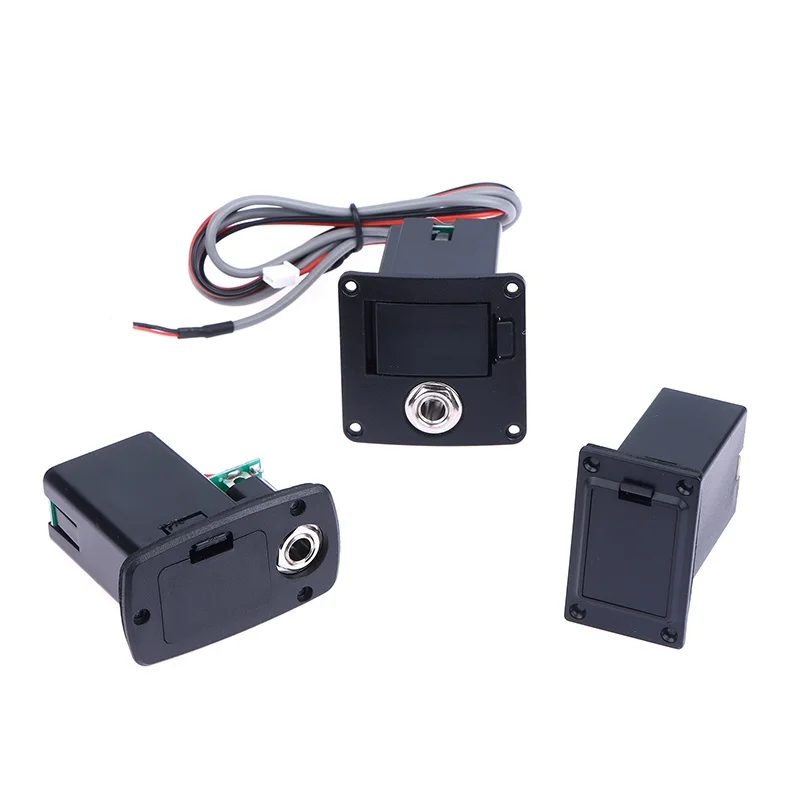 New 1 Set DIY Accessories 9V Battery Case Holder Cover Box For Acoustic Guitar Bass Pickup Black Guitar Parts