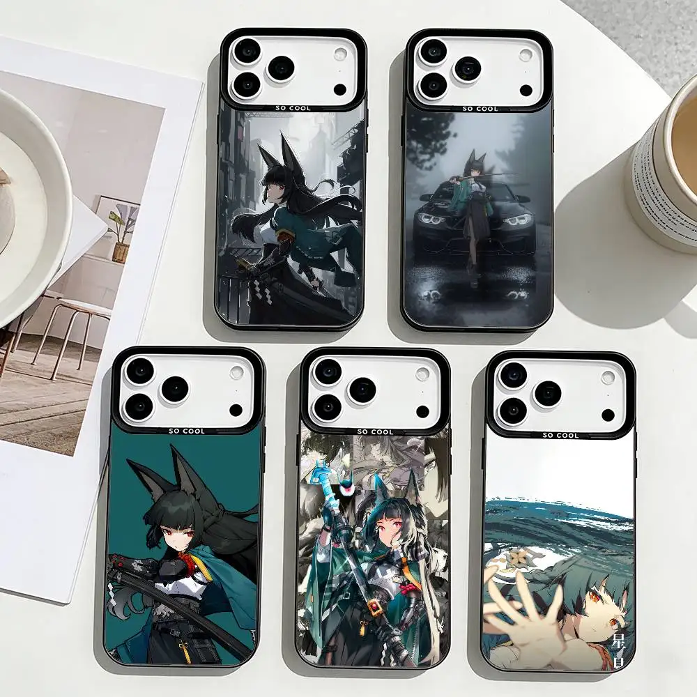 

Miyabi Hoshimi Phone Case For iPhone17,16,15,14,13,12,Pro Max Black Colorful Phone case