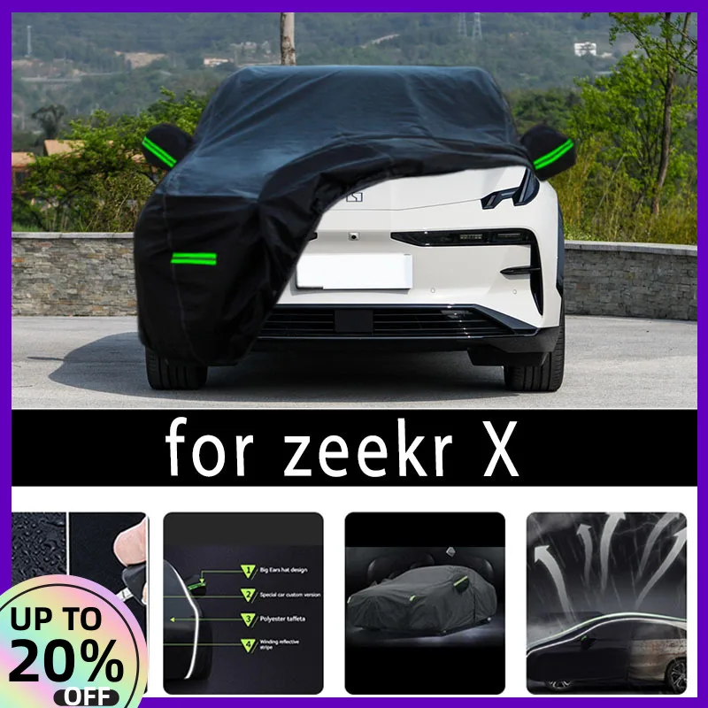 

Для Zeekr X Protection Полный автомобильный чехол Снежный чехол Солнцезащитный козырек Водонепроницаемый Пылезащитный Внешние автомобильные аксессуары