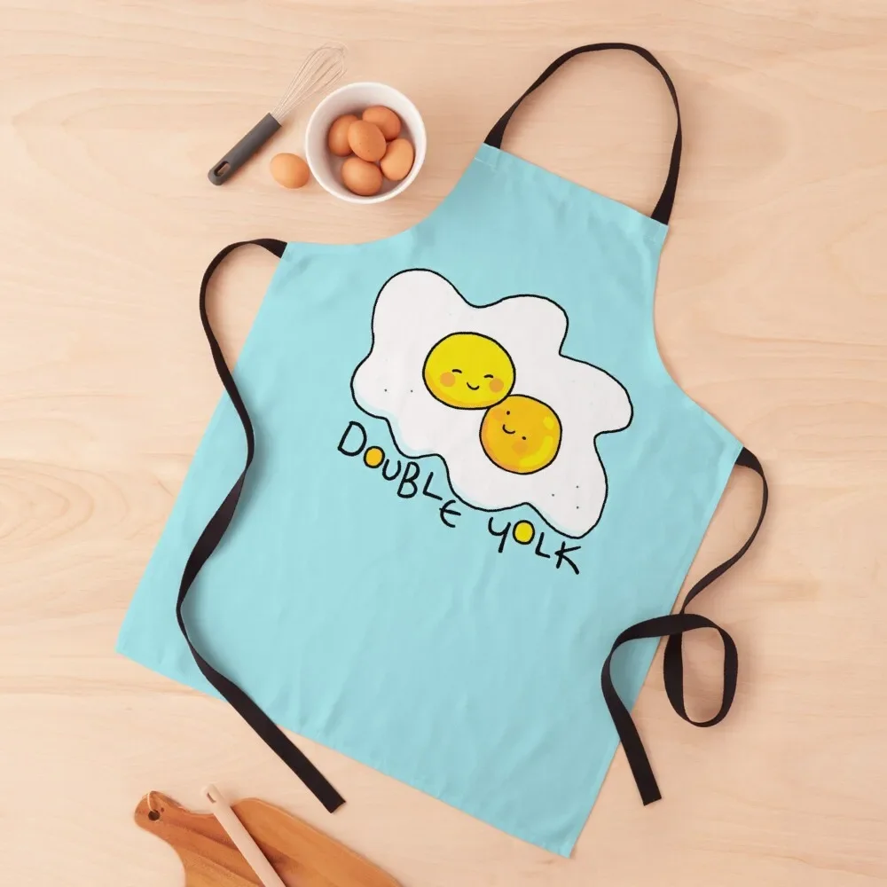 

Double Yolk Egg Lovers - Blue Apron Kitchen Things For Home carpenter kitchen girl Customizable Woman Apron