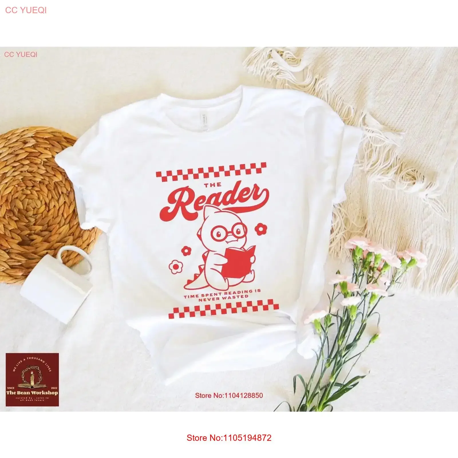 

Funny Reader T Shirt Retro Groovy Bookish Christmas for Book Lovers Birthday Present Avid Readers Funky Teacher vintage Washed