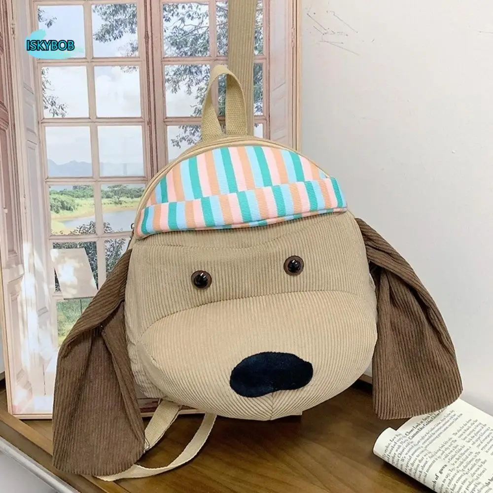 

Creative Versatile Cartoon Backpack Stuffed Soft Dog Knapsack Fluffy Furry Students School Bag Birthday Gift