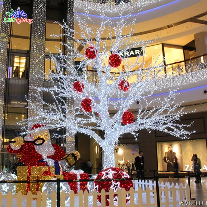 Custom. artificial large outdoor 3D LED motif light decoration tree