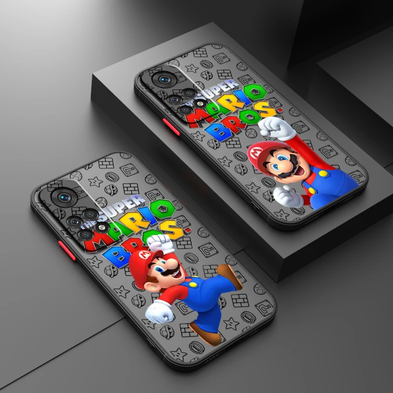 S-Super M-Marios B-Bros Cute Frosted Translucent For Redmi 8 3 9A 9C 9AT 9 9T 13R 10A 10C 10 11A 12C 12 13C 5G Back Phone Case