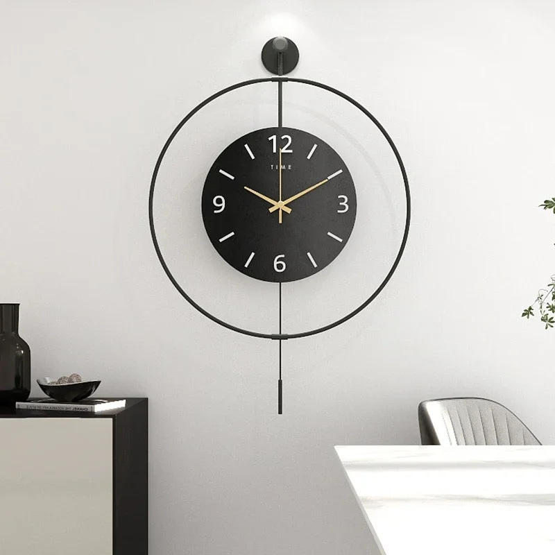 Reloj De pared Interior coreano, Mural artístico para restaurante, reloj De pared De moda nórdica De Metal Simple, reloj De pared moderno, decoración del hogar