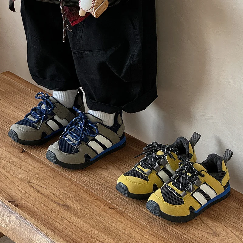 Boys Casual Sports Shoes 2026 Autumn Comfortable Breathable Outdoor Running Shoes Children Fashion Anti Slip Sneakers Size 26-36