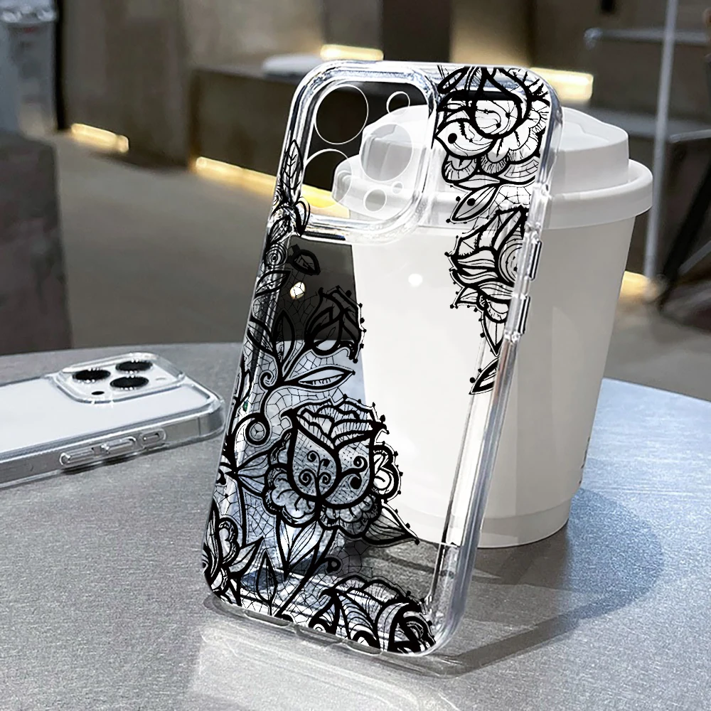 Luxuriöse Spitzen-Mesh-Handyhülle für Xiaomi Mi Lite 5G Ne Xiaomi 12T 13t 14t 15t Pro 17 Pro Max Weiche Rückseite Sturzsichere Schutzhülle – Detail 9